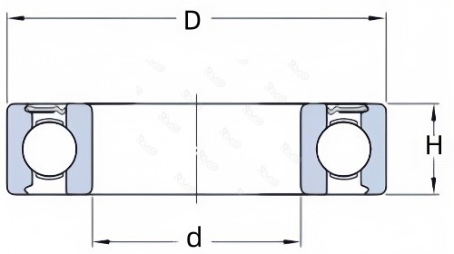 60/32-2RS bearing drawing