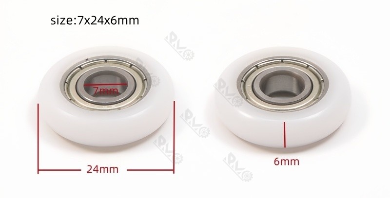 697ZZ Round Type POM Plastic Bearing Wheels