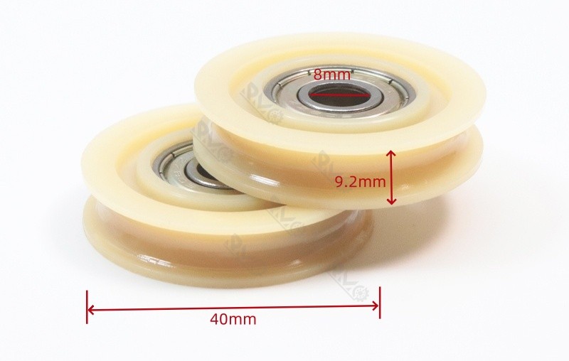 608 U-groove nylon PA6 bearing pulley 608 U-groove nylon PA6 bearing pulley