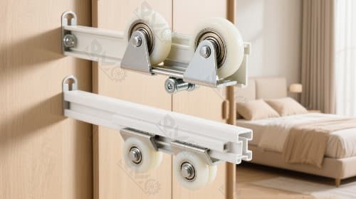 Closet door wheels