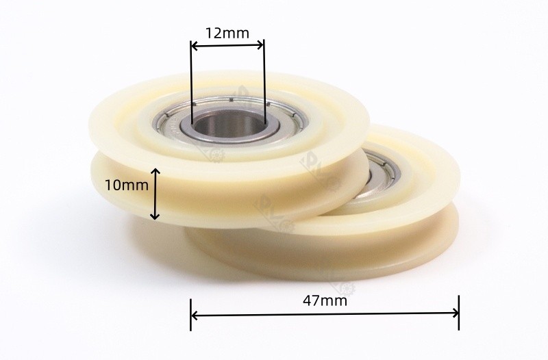 6001ZZ U groove nylon PA6 bearing pulley 6001ZZ U groove nylon PA6 bearing pulley