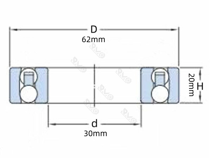 2206 Sealed Ball Bearing