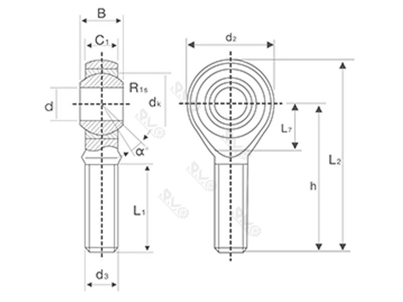 SA8T/K bearing drawing SA8T/K bearing drawing