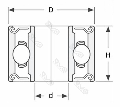 R168ZZ Inch Sized Bearing Drawing R168ZZ Inch Sized Bearing Drawing
