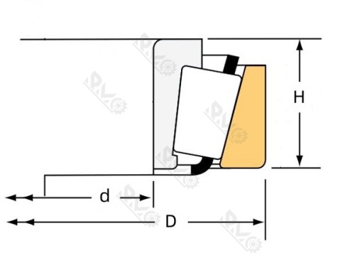 Inch Tapered Roller Bearing Drawing