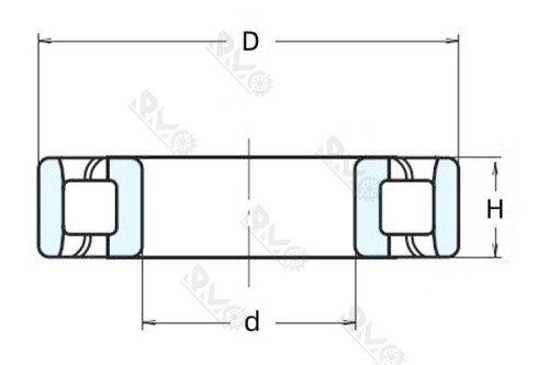 N206 Cylindrical Roller Bearing Drawing